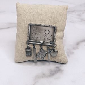 Vintage JJ teacher themed brooch